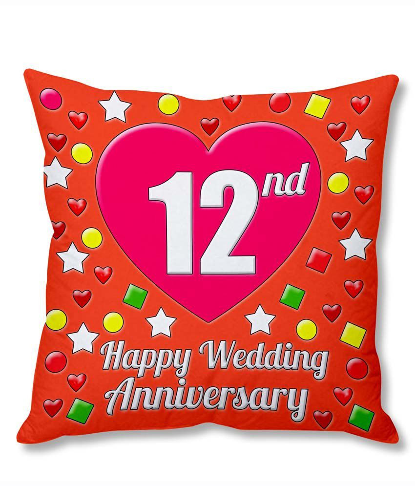 12th Wedding Anniversary Gifts
 tsindia 12th Wedding Anniversary Cushion Cover