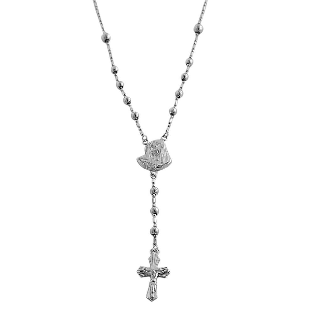 14k Rosary Necklace
 14k White Gold Rosary Necklace Overstock™ Shopping Top