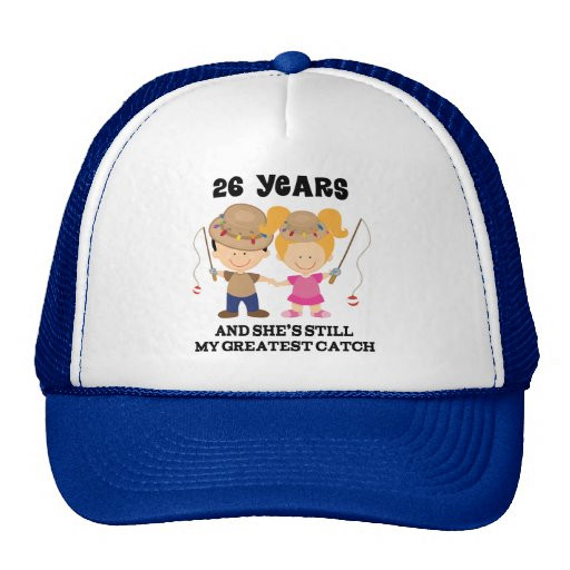 26 Year Anniversary Gift Ideas
 26th Wedding Anniversary Gift For Him Trucker Hat