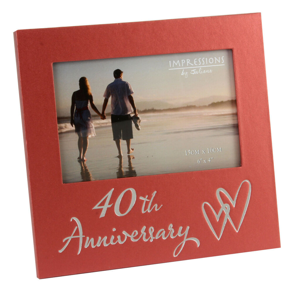 40Th Wedding Anniversary Gift Ideas
 40th Ruby Wedding Anniversary Gifts Wooden Frame