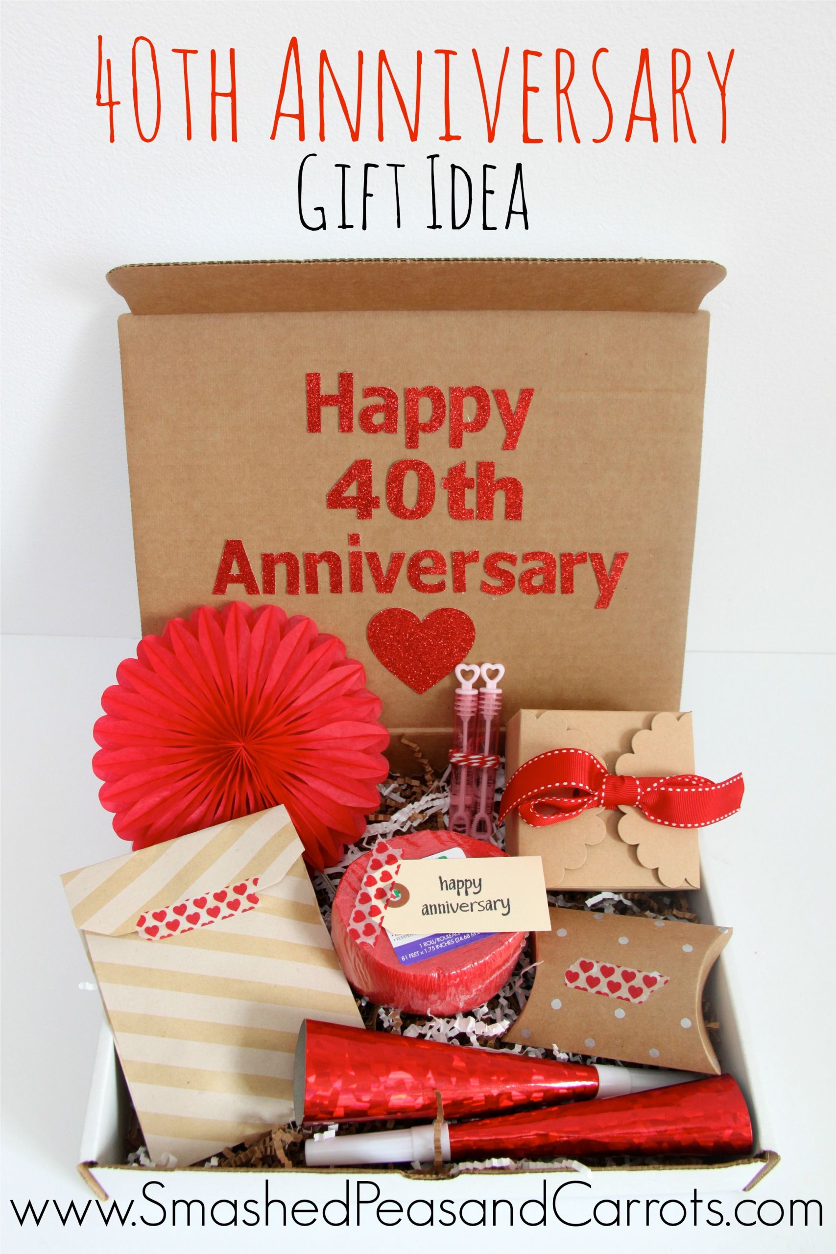 40Th Wedding Anniversary Gift Ideas
 Happy 40th Anniversary Gift Idea Smashed Peas & Carrots