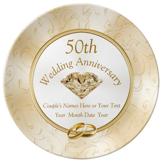 50Th Wedding Anniversary Gift Ideas For Friends
 50th Anniversary Gift Ideas for Friends Family Plate