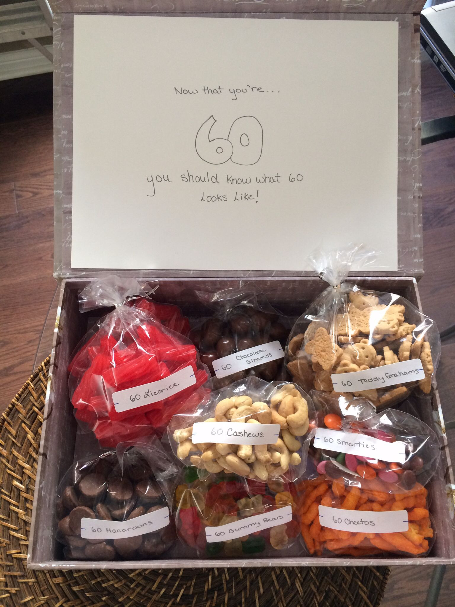 60Th Birthday Gift Basket Ideas
 60th Birthday Treat Box Moms surprise 60th