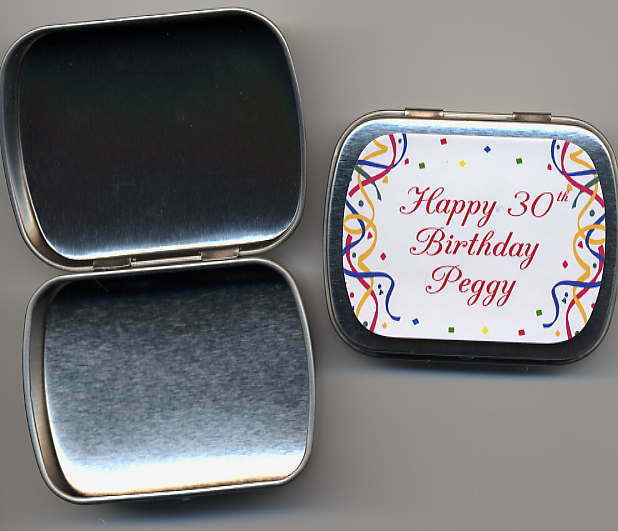 75th Birthday Party Favors
 60th 70th 75th Birthday Party Favors Mint Tins 3 design