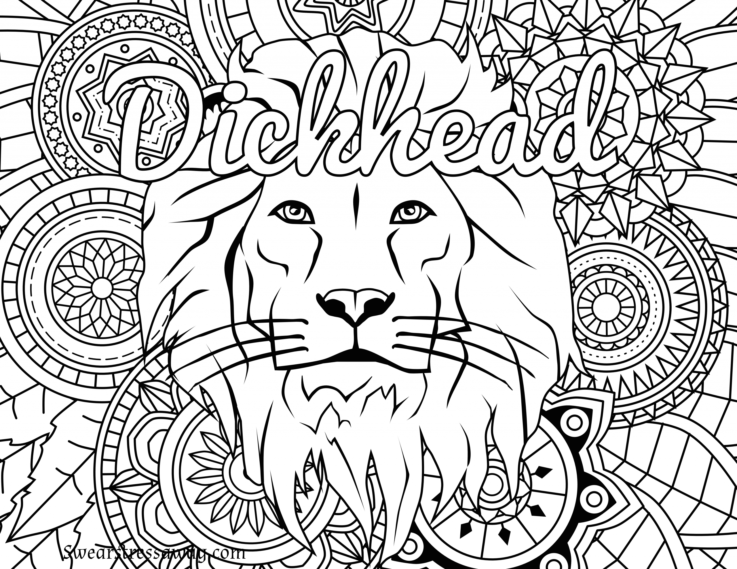 Adult Swear Coloring Pages
 Free Printable Coloring Page Dickhead Swear Word