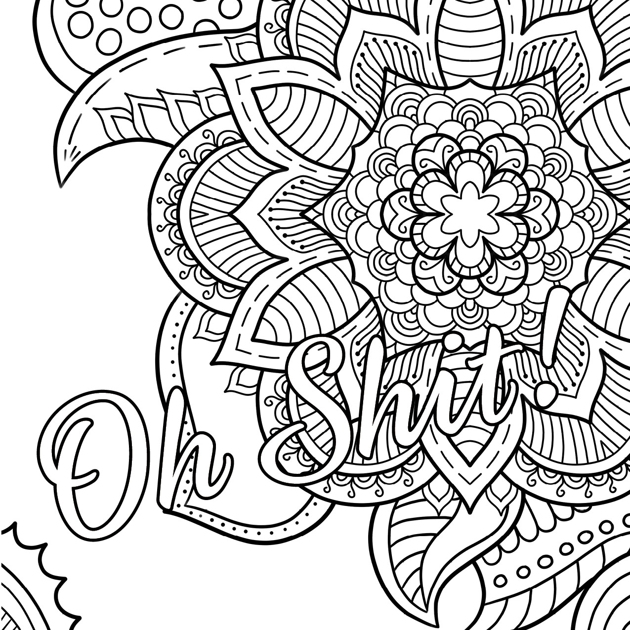 Adult Swear Coloring Pages
 Oh Shit Free Coloring Page Swear Word Coloring Book