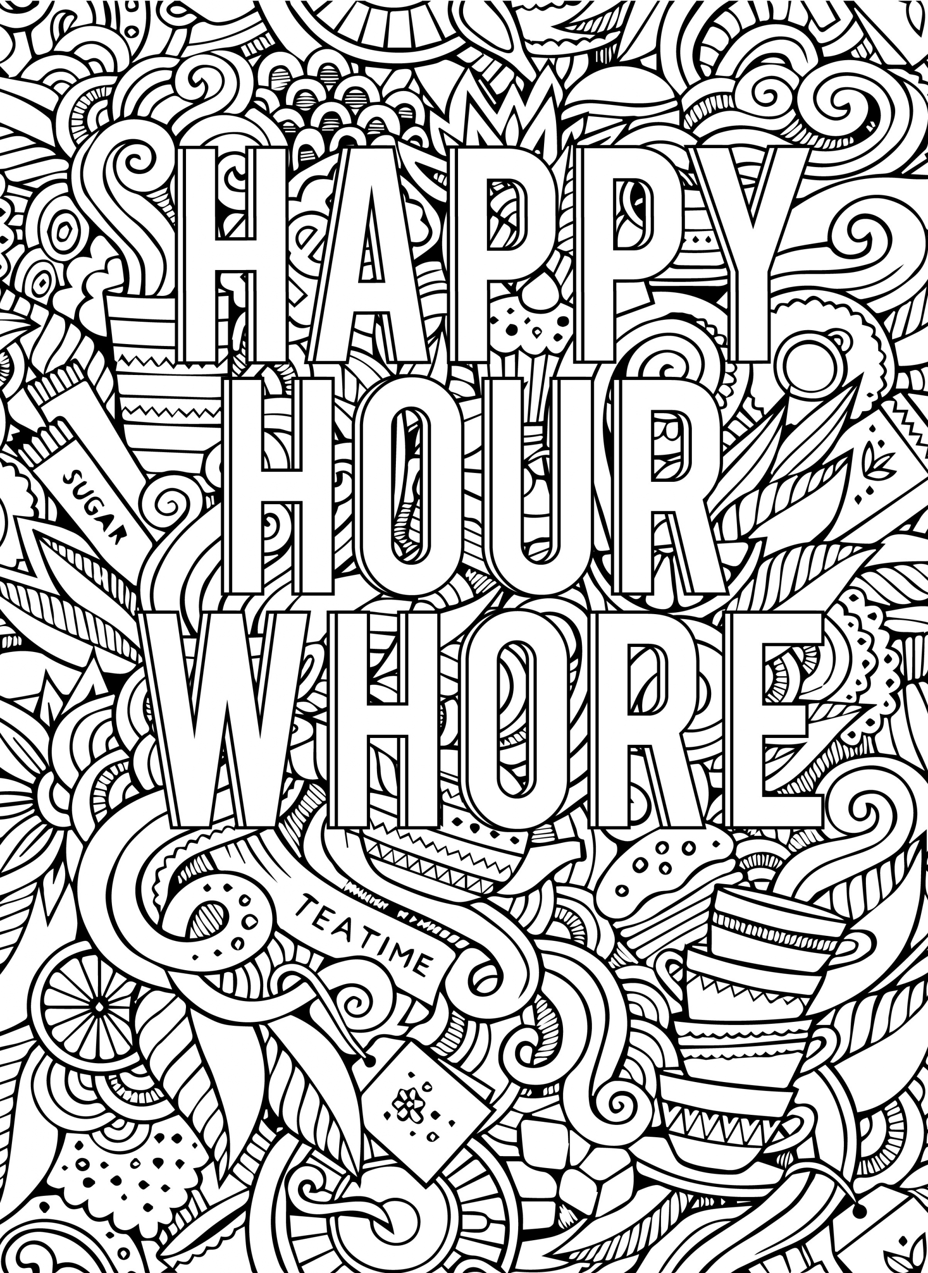 Adult Swear Coloring Pages
 Cannabis Fantasy Cool Coloring Book Pages