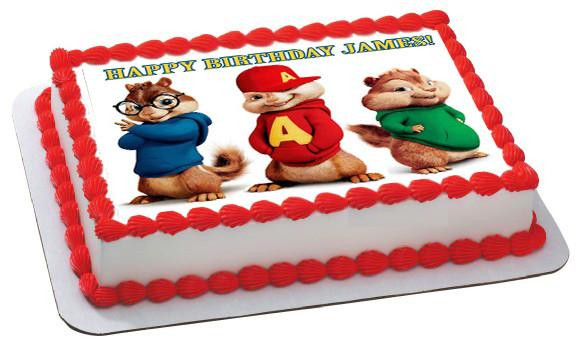 Alvin And The Chipmunks Birthday Cake
 ALVIN AND THE CHIPMUNKS Edible Cake Topper Cupcake