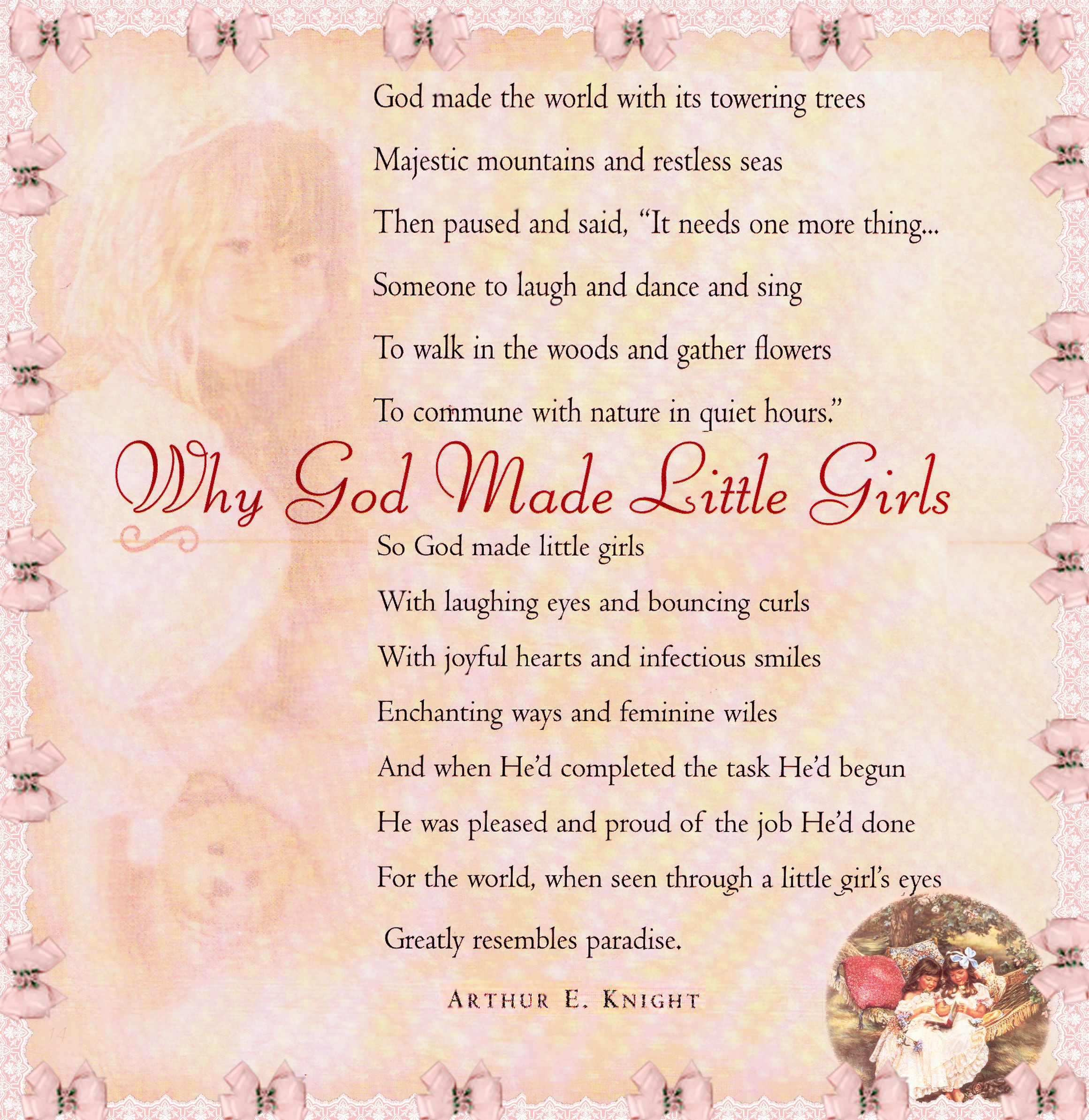 Baby Girl Poems And Quotes
 Why God Made Little Girls
