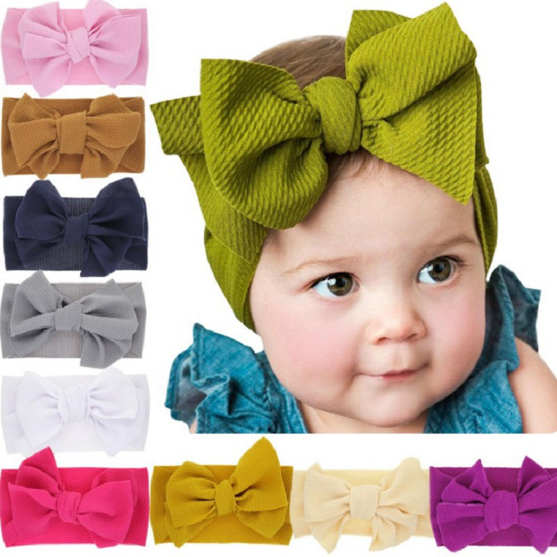 Baby Head Wraps DIY
 Big Bow headband Baby girls stretch headwraps Toddler
