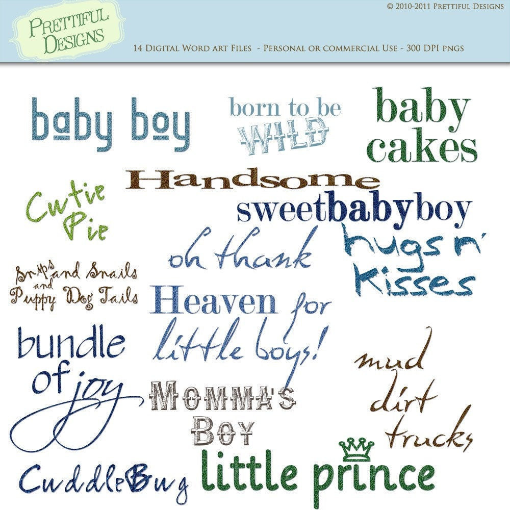 Baby Quotes For Scrapbook
 Baby Boy Sayings Digital Scrapbooking Clip Art