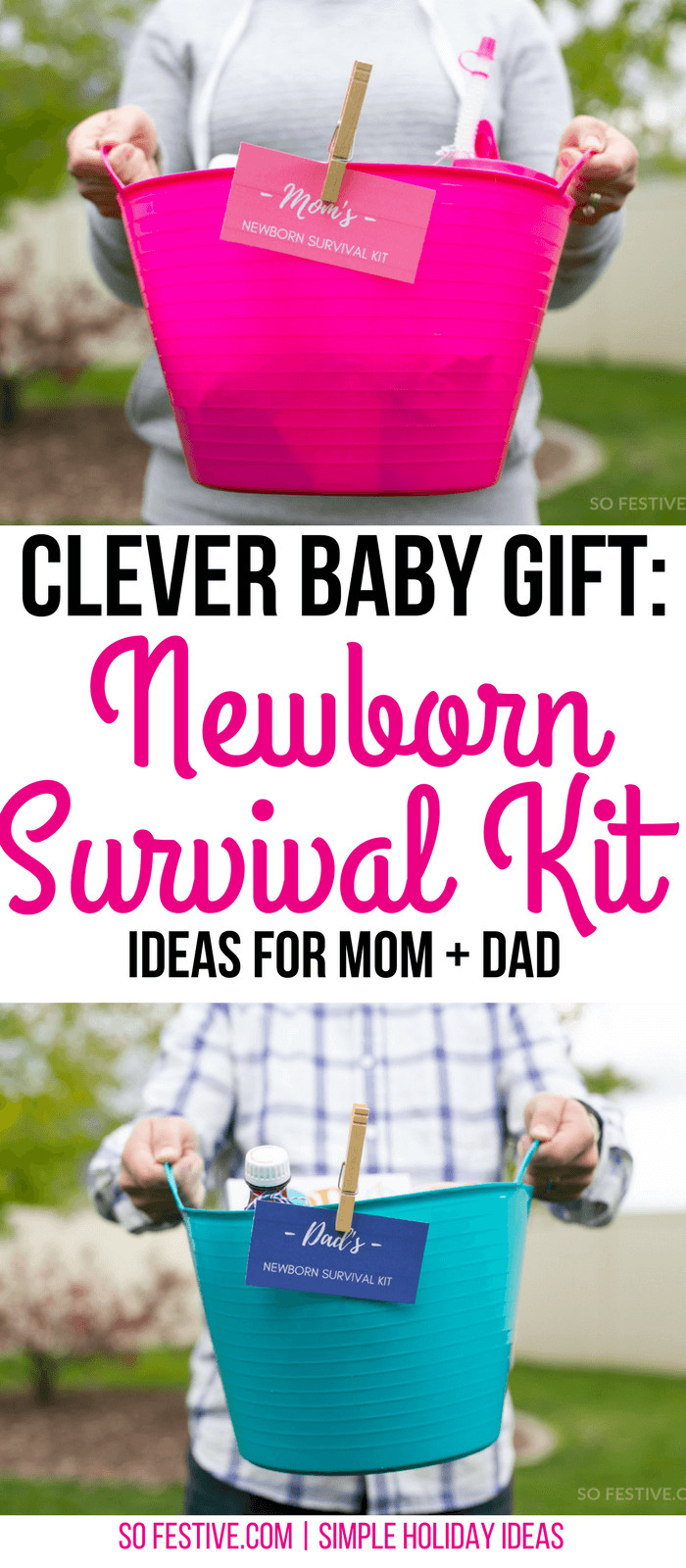 Baby Shower Gifts For Parents
 Newborn Survival Kit Baby Gift For Parents So Festive