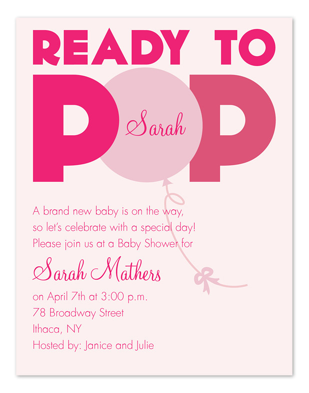 Baby Shower Invitation Quotes
 Ready to Pop Baby Shower Invitations by Invitation