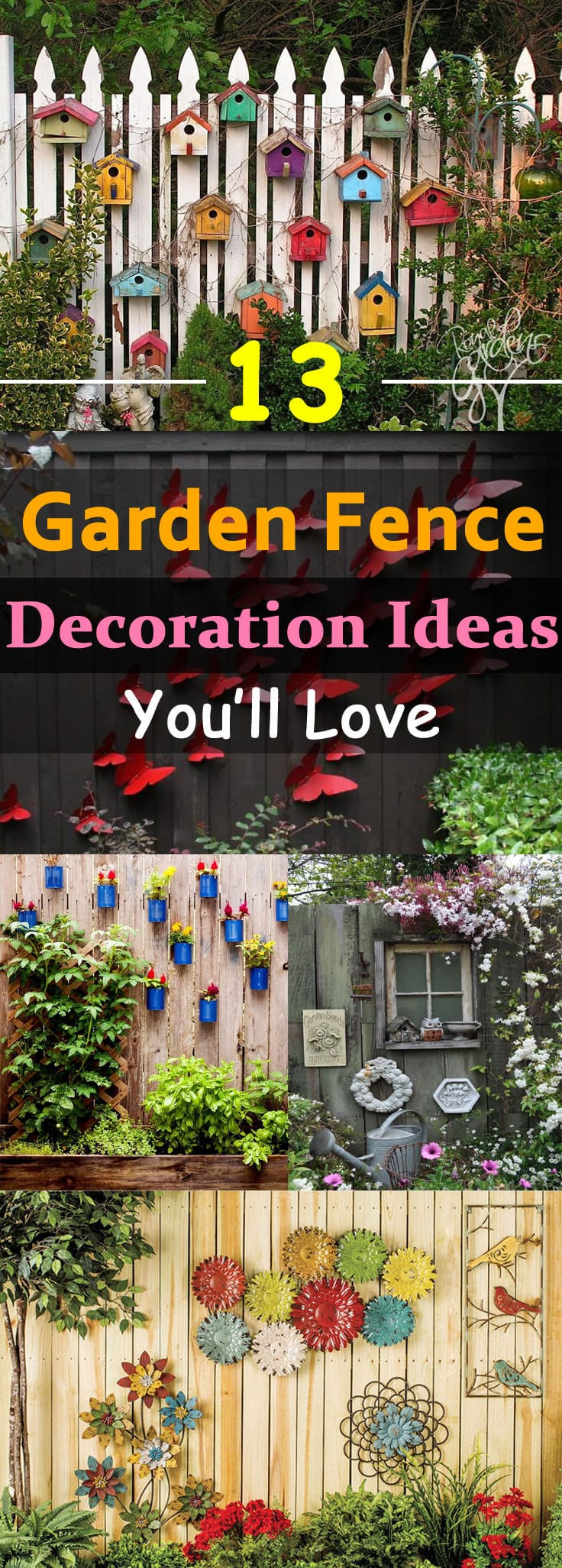 Backyard Fence Decoration Ideas
 13 Garden Fence Decoration Ideas To Follow