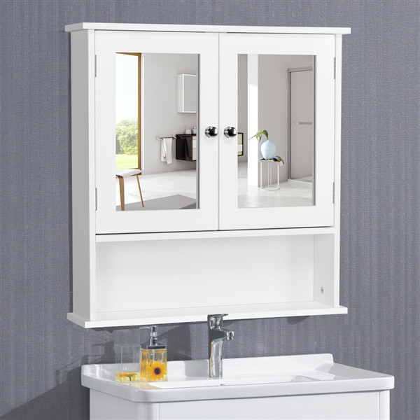 Bathroom Wall Cabinets Walmart
 Topeakmart Wooden Wall Mount Bathroom Wall Cabinet with