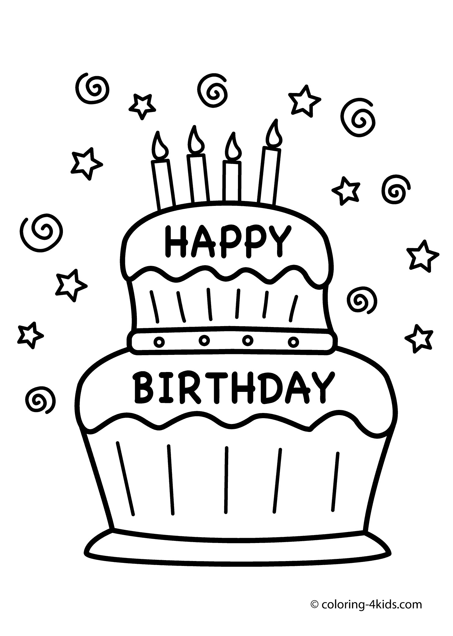 Birthday Cake Template
 Cake Drawing Template at GetDrawings