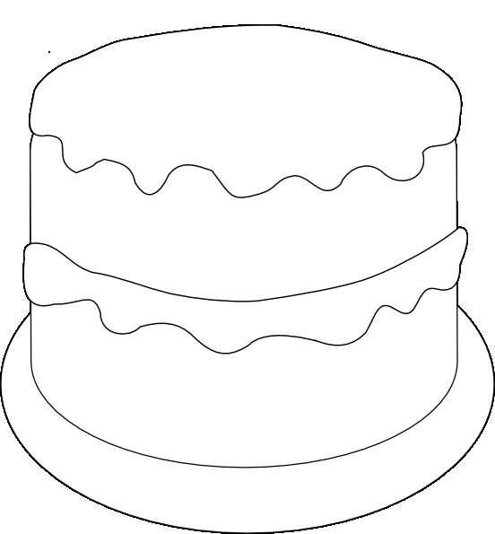 Birthday Cake Template
 Birthday Cake To Color Clip Art at Clker vector clip