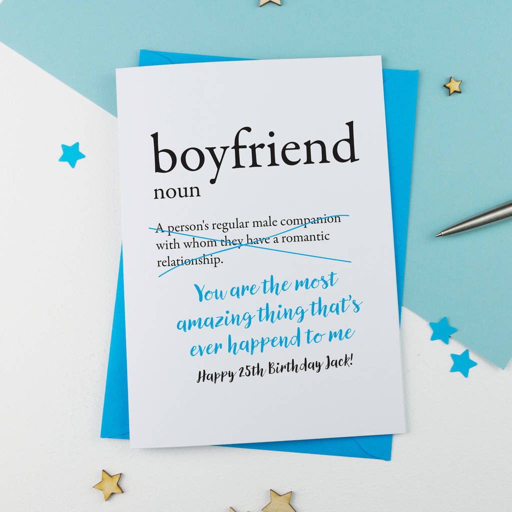 Birthday Card For Boyfriend
 Birthday Card For Boyfriend Personalised By A Is For