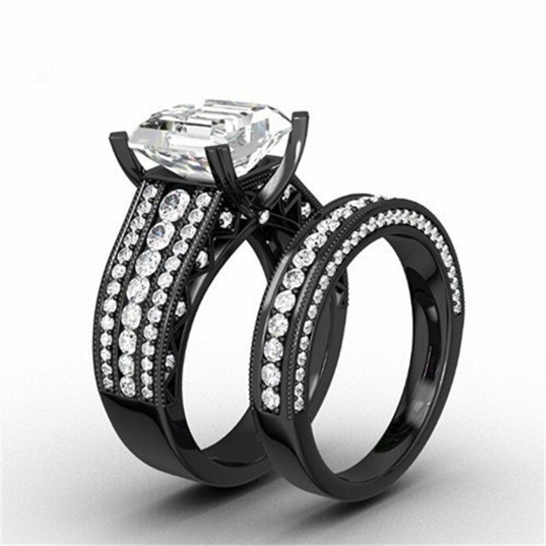 Black Gold Wedding Ring Sets
 Aliexpress Buy Black Gold Filled Wedding Ring Band