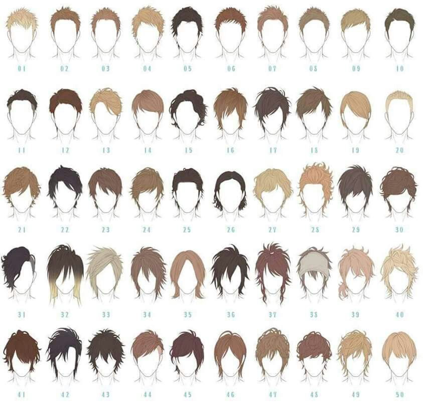 Boy Hairstyles Anime
 Male hair reference …