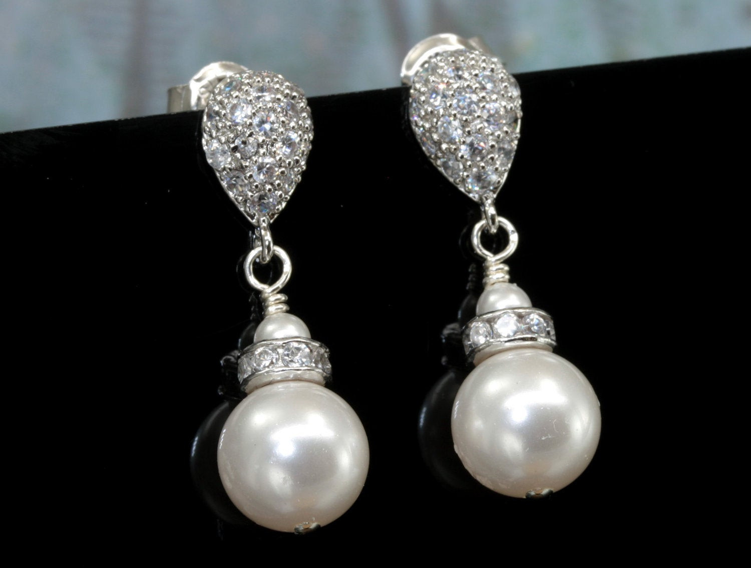 Bridal Pearl Earrings
 Drop Pearl Earrings Stud Earring Bridal Wedding Jewelry