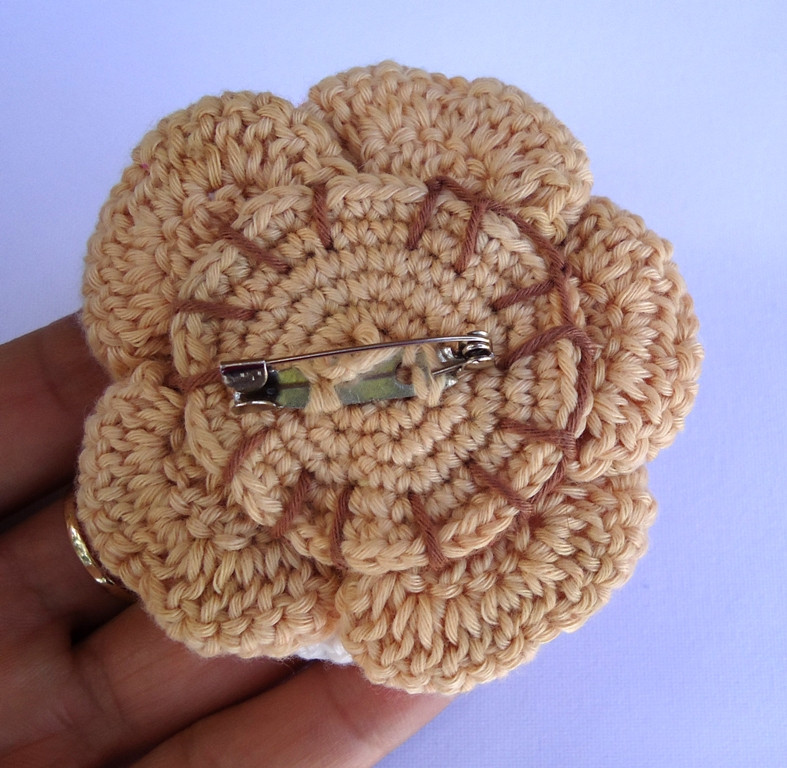 Brooches Pattern
 Stitch of Love Patterns Crochet Flower Brooches