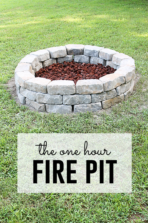 Building A Backyard Firepit
 Fire Pit Project you can do in one hour