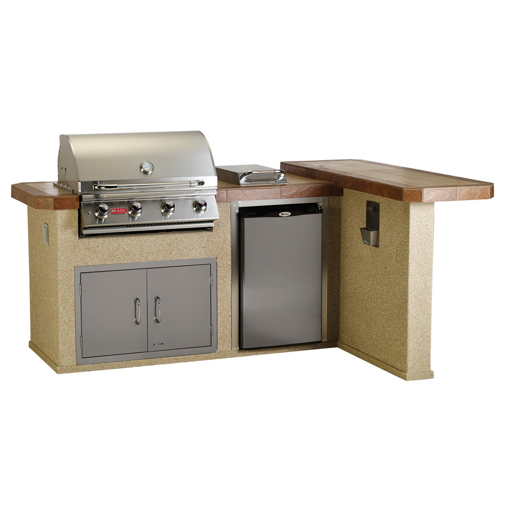 Bull Outdoor Kitchen
 Bull Luxury Q in Stucco or Rock Outdoor BBQ Kitchen Island