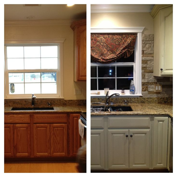 Chalk Paint Kitchen Cabinets Before And After
 My Kitchen update Annie sloan chalk paint on cabinets