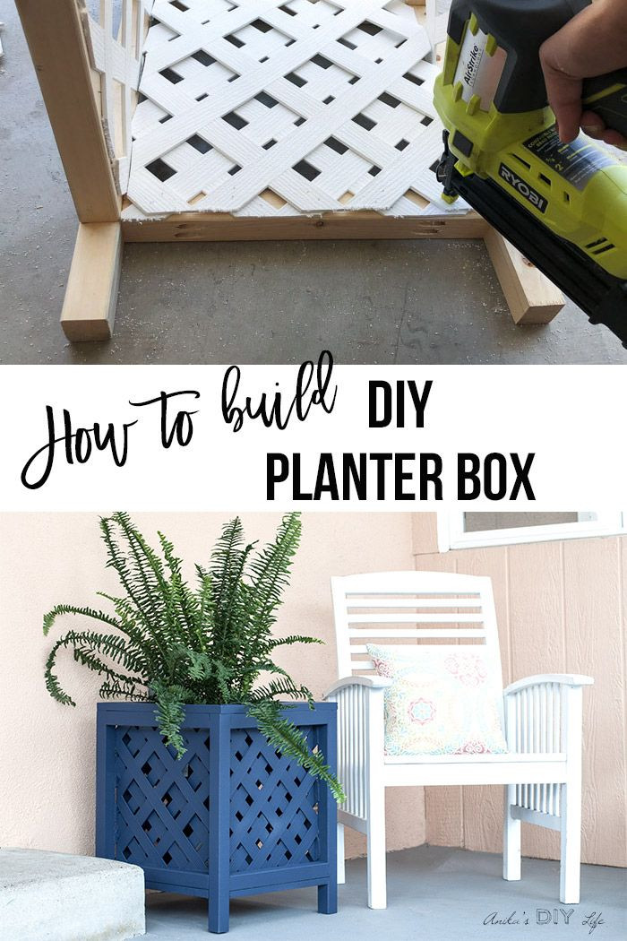 Cheap DIY Planter Boxes
 DIY Lattice Planter Box