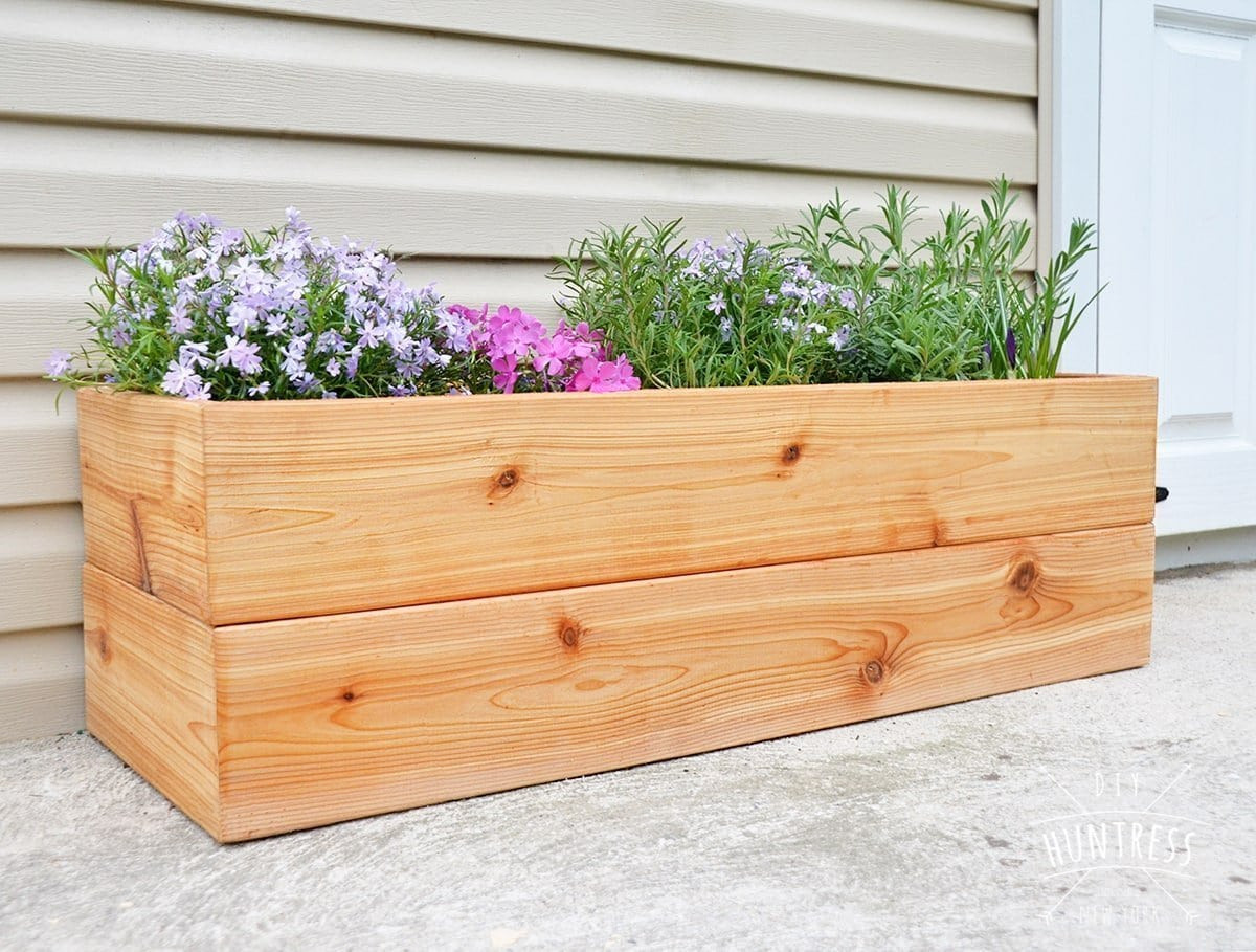 Cheap DIY Planter Boxes
 DIY Modern Cedar Planter DIY Huntress