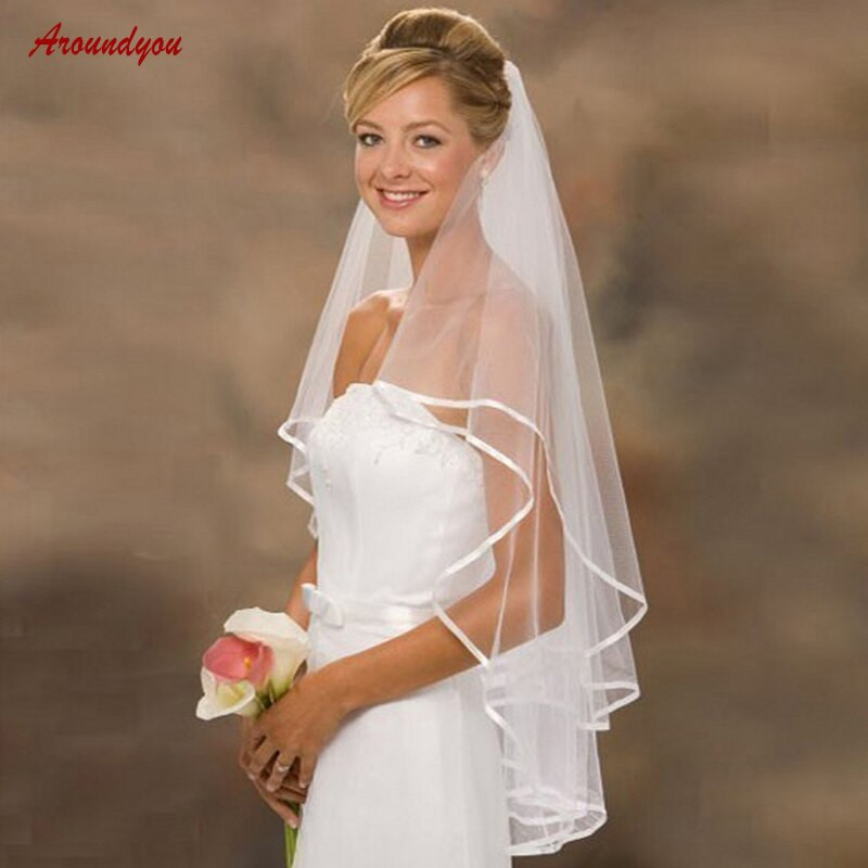 Cheap Wedding Veils With Comb
 White or Ivory Short Wedding Veil with b Cheap 2 Two