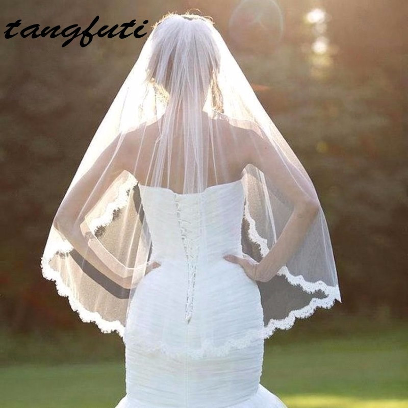 Cheap Wedding Veils With Comb
 Aliexpress Buy White Ivory Bridal Veils With b