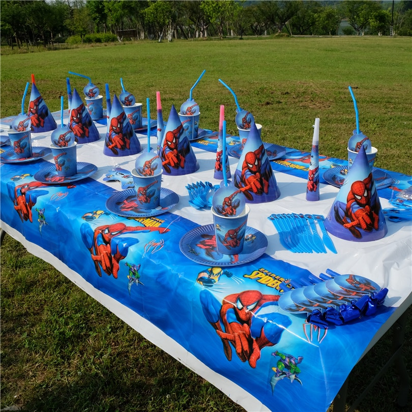 Child Birthday Party Supplies
 Spiderman Superhero Avengers Kids Birthday Party