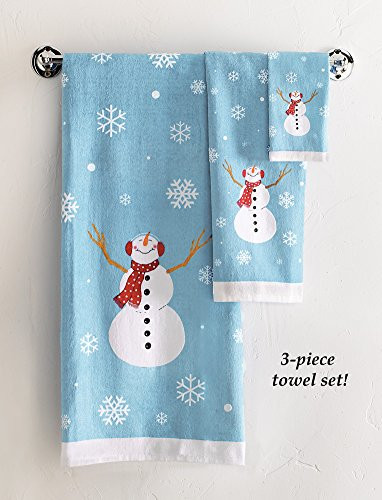 Christmas Bathroom Towels
 Discount Frosty Snowman Christmas Bathroom Towels Set