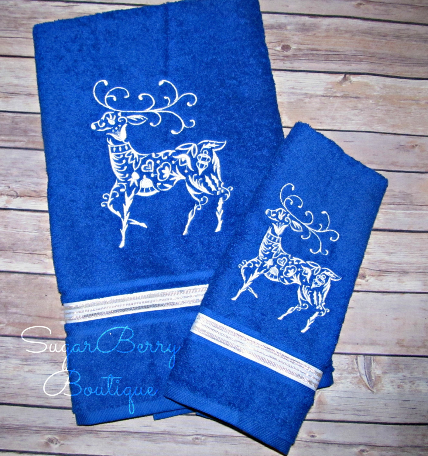 Christmas Bathroom Towels
 Christmas towels Reindeer towels Holiday Bath Decor