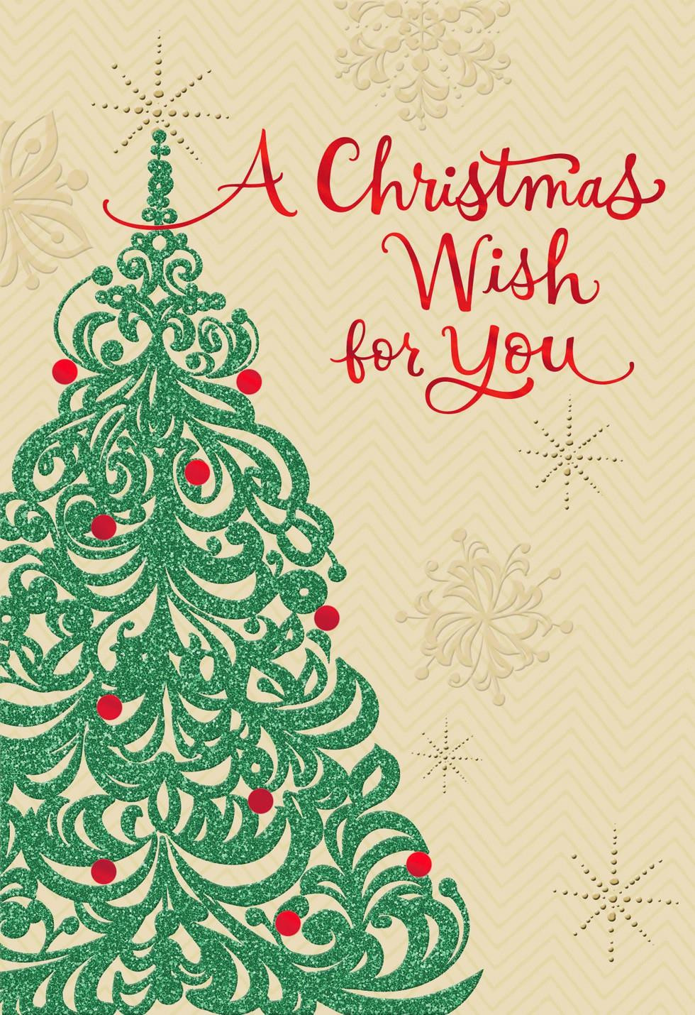 Christmas Birthday Cards
 Christmas Tree Wish Christmas Card for Someone Special