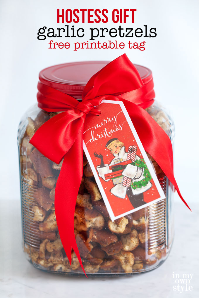 Christmas Party Host Gift Ideas
 Hostess Gift Garlic Pretzels In My Own Style