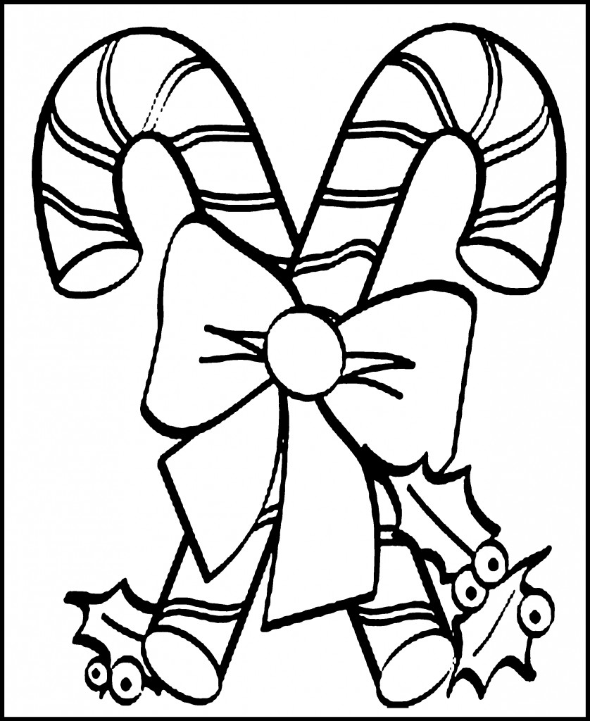 Christmas Printable Coloring Sheets
 Free Printable Candy Cane Coloring Pages For Kids