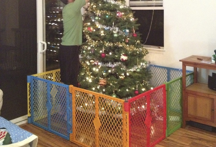 Christmas Tree Gate For Baby
 Toddler vs Christmas Tree