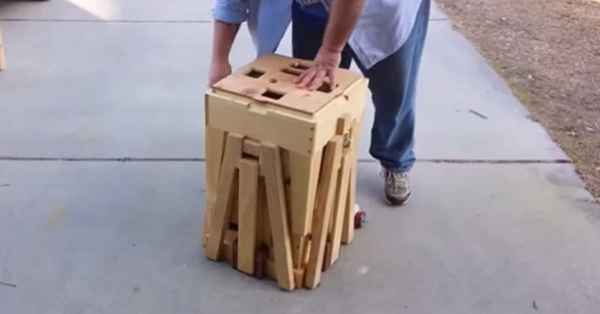 Collapsible Box DIY
 Watch This Wooden Box Transform Into A Table And Seating