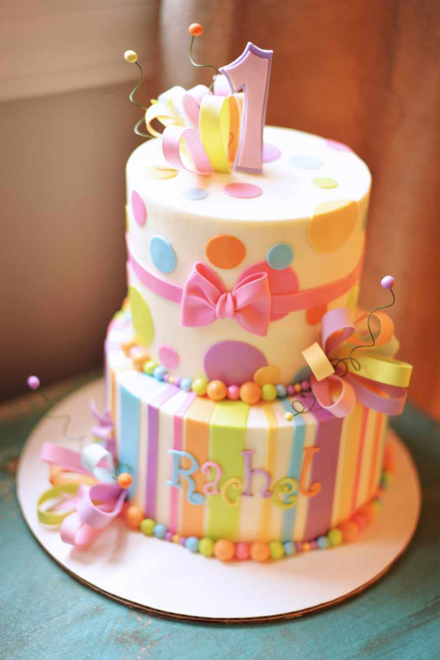 Cute Birthday Cakes
 Girly Whimsical 1St Birthday Cake CakeCentral
