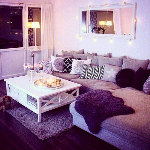 Cute Living Room Ideas
 Purple living room