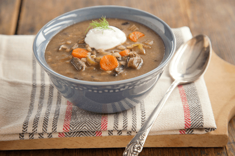 Diabetic Friendly Crock Pot Recipes
 Mushroom Barley Soup
