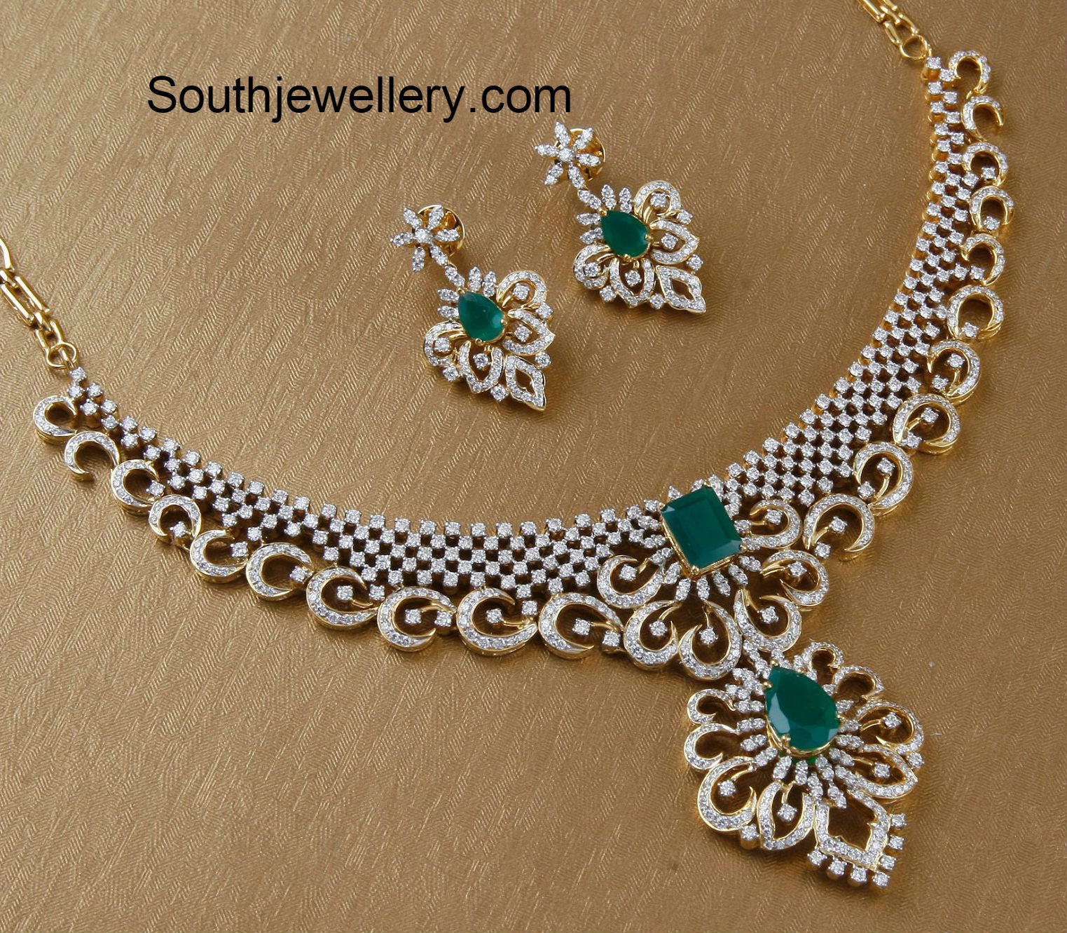 Diamond Necklace Sets
 Diamond Necklace Set Jewellery Designs