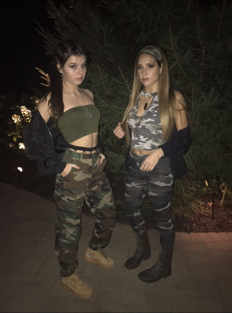 DIY Army Costume
 Army girls Halloween costume camo Hey guys Check this out