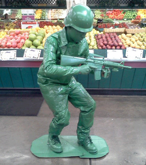 DIY Army Costume
 Rad Green Army Man Costume
