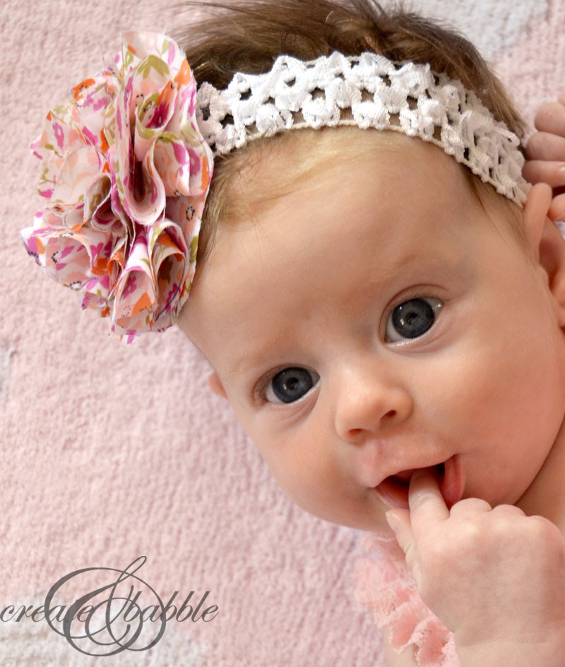 DIY Baby Girl Headband
 Fabric Flower Baby Headbands Create and Babble