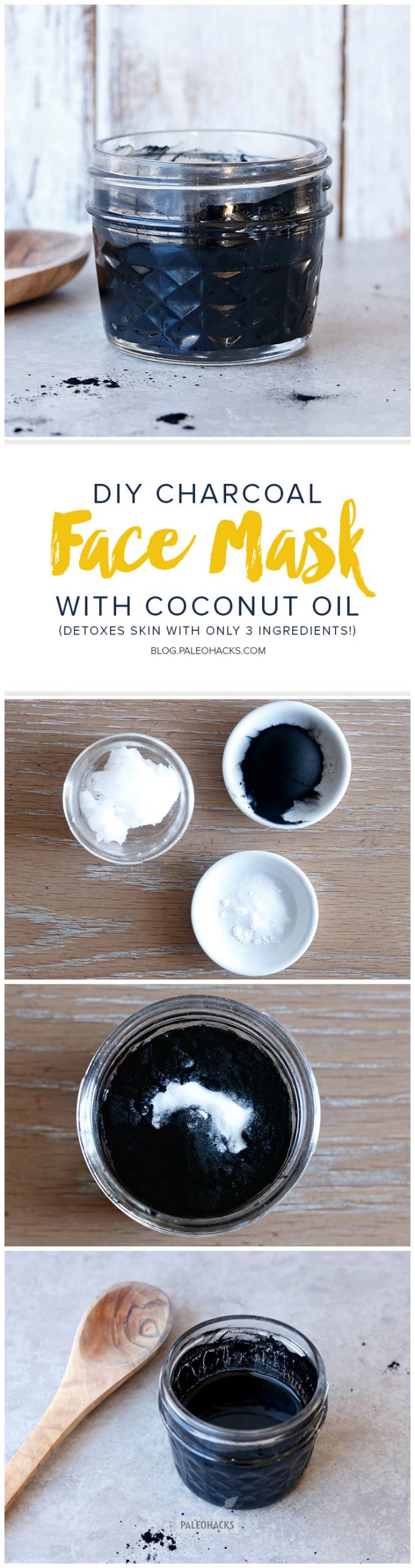 DIY Charcoal Face Mask
 DIY Charcoal Face Mask with Coconut Oil ly 3 Ingre nts