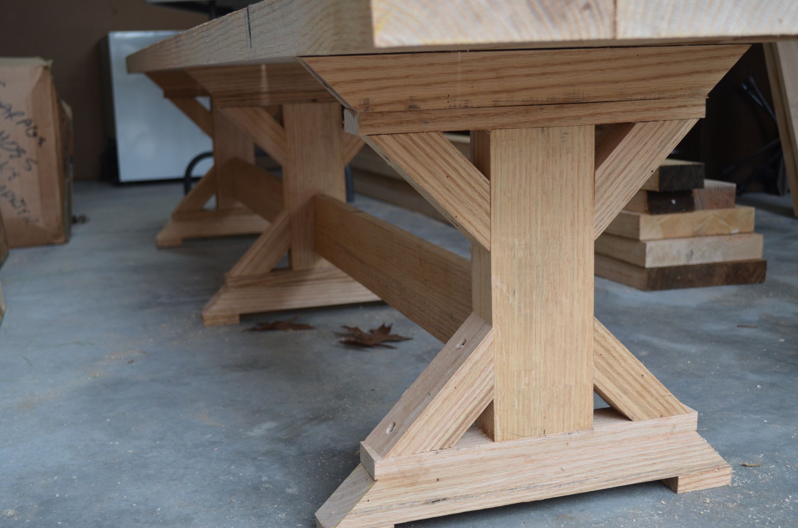 DIY Farmhouse Table Plans
 Our Fancy Smancy Farmhouse Table with matching benches